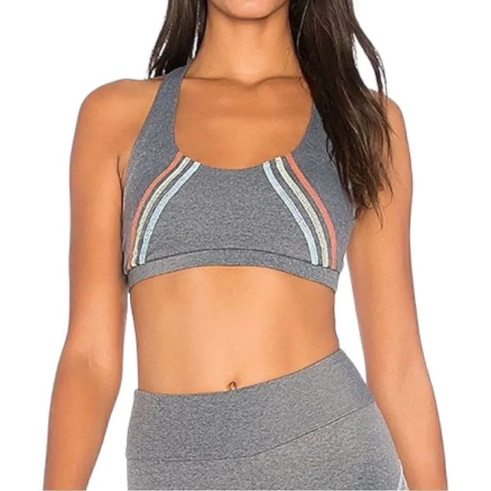 LANSTON Sports Women’s Jalen Stripe Sports Bra in the Size XSmall in Empire